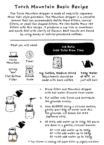 Torch Mountain Dripper Recipe Card - Image 3