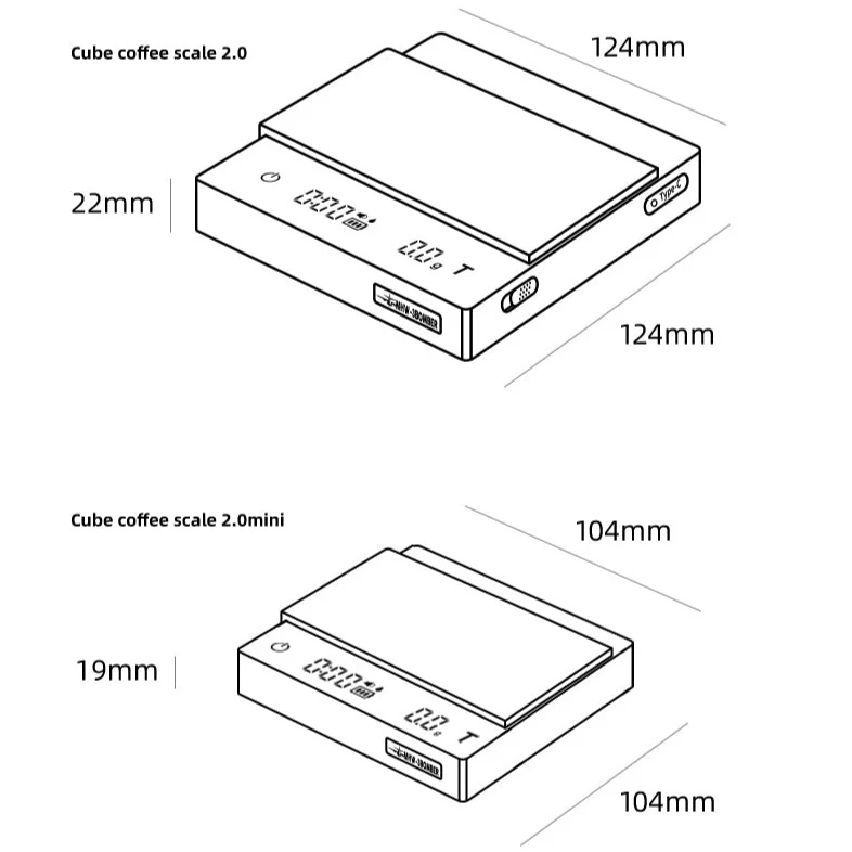 MHW-3BOMBER - Mini Cube Coffee Scale 2.0 - Image 4