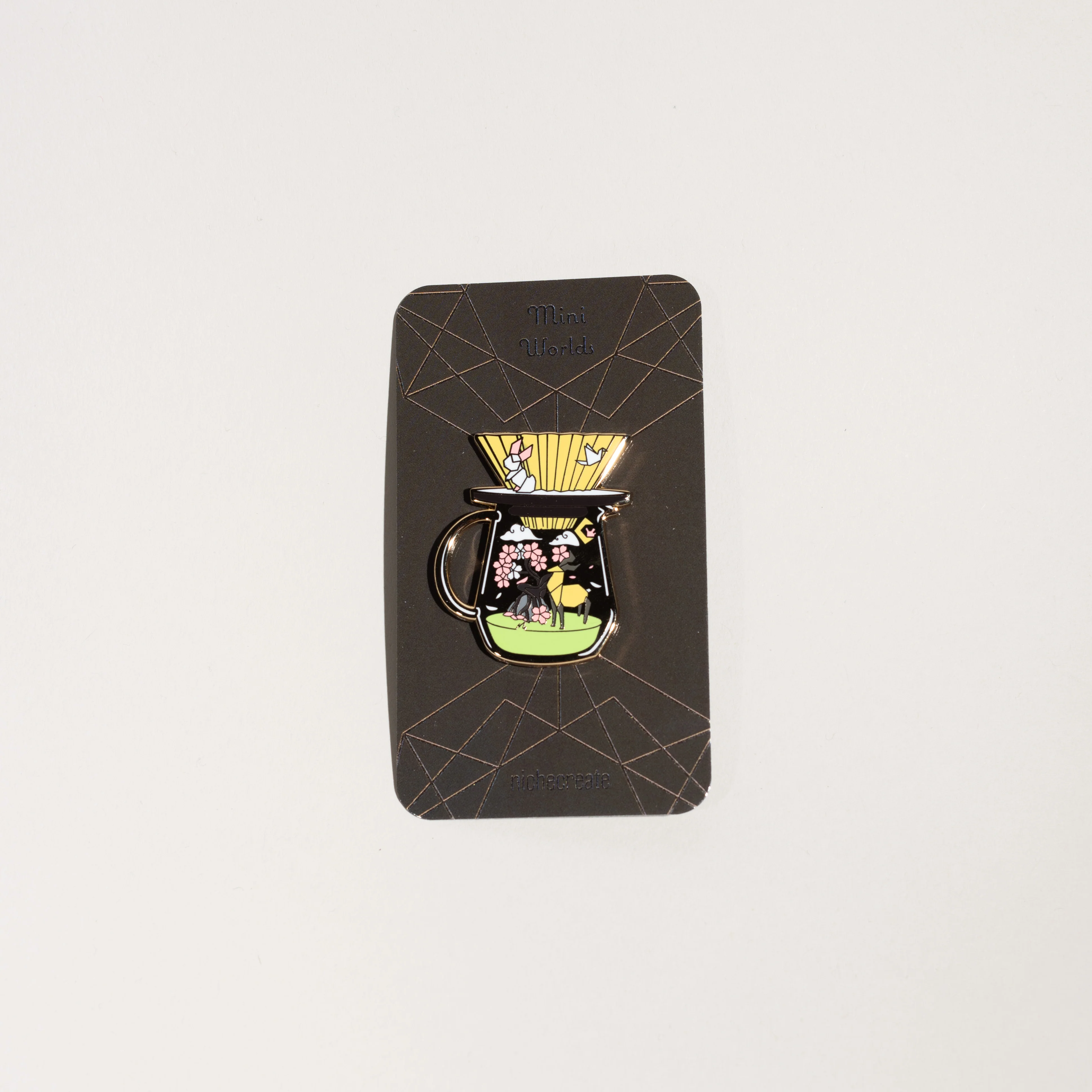 Niche Create - Pour Over Origami Gold Enamel Pins - Image 3