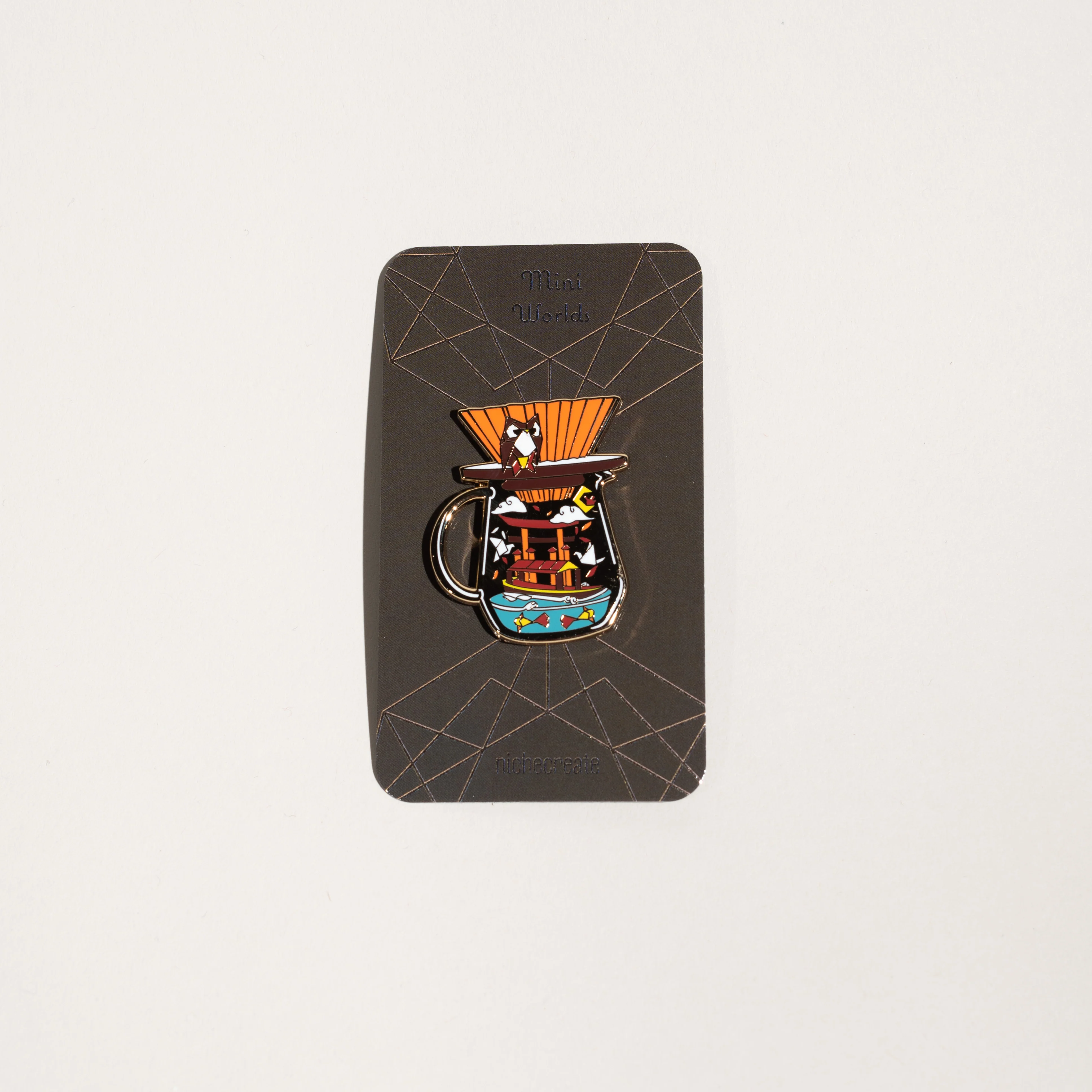 Niche Create - Pour Over Origami Gold Enamel Pins - Image 4
