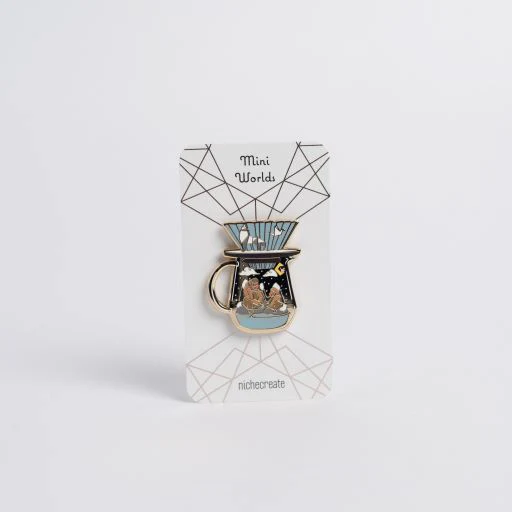 Niche Create - Pour Over Origami Gold Enamel Pins - Image 7